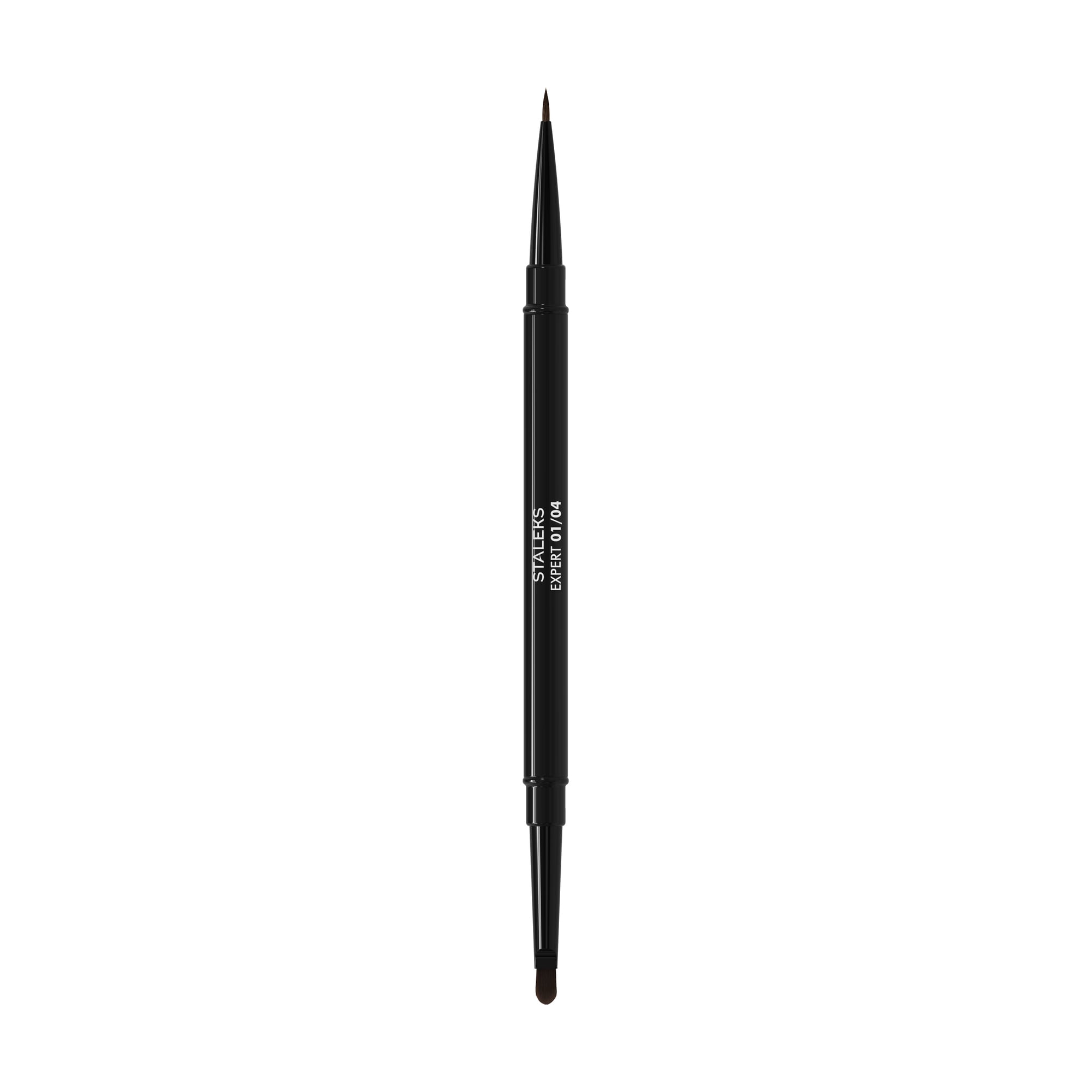 Двосторонній пензлик для нанесення гелю Staleks Pro Expert, 7/7 мм (NBE-01/04)
